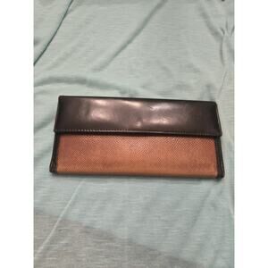 Vintage Anne Klein "St. Thomas" Two-Tone Leather Wallet (c. 1980s-1990s)